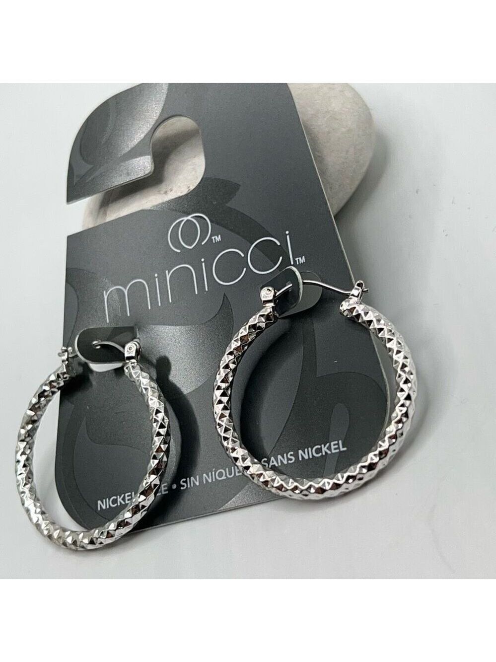Minicci Silver Hoop Earrings
